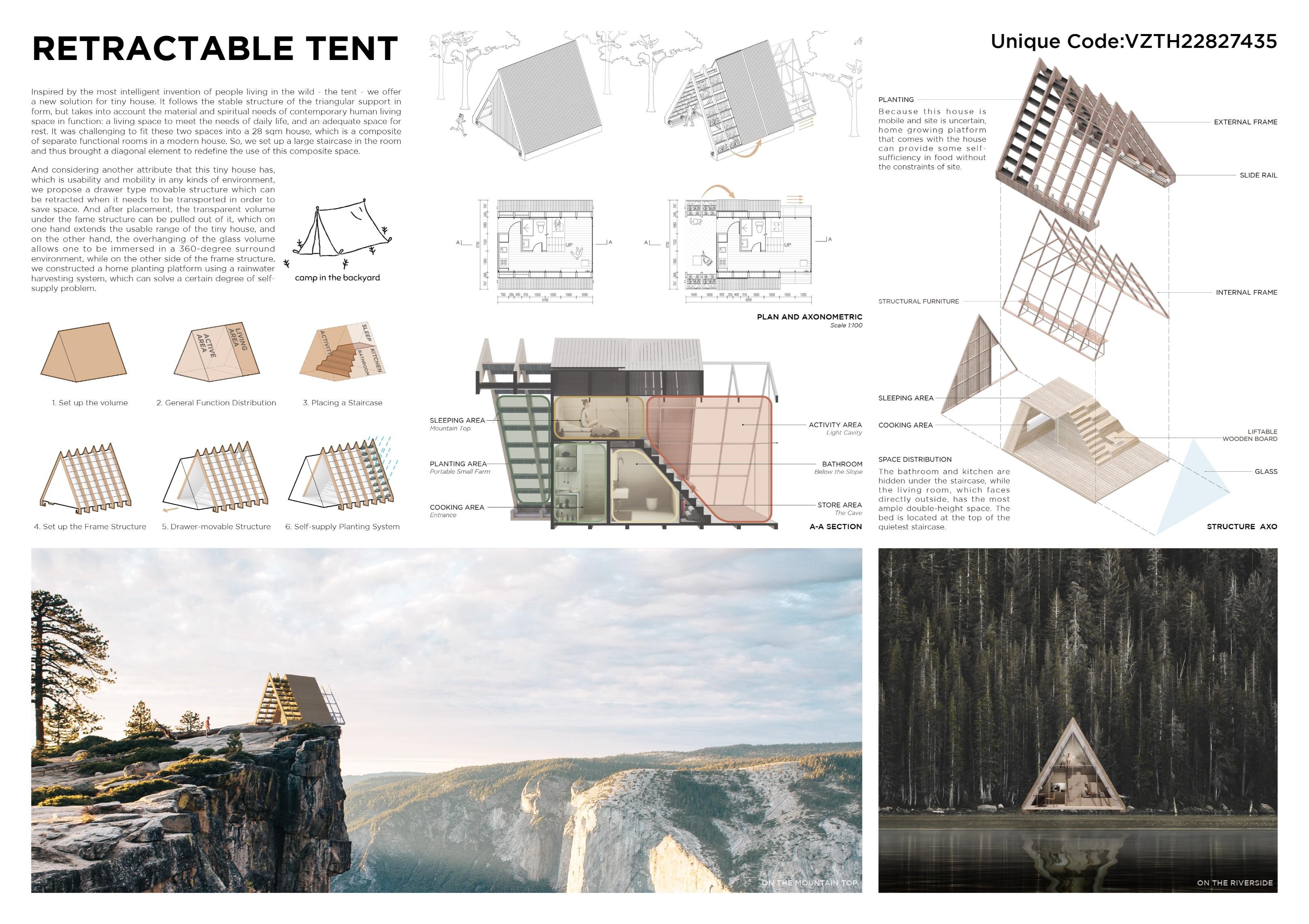 Best Student Of Tiny House 2022 Architecture Competition - Zhaoheng Wang and Jiale Huang